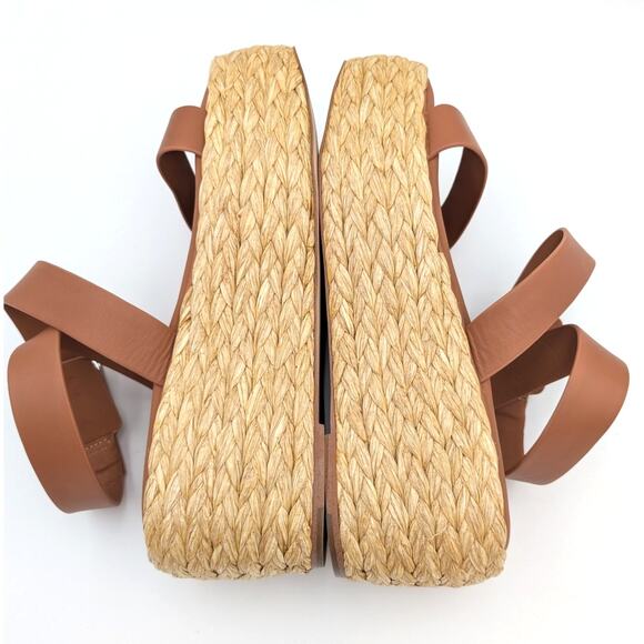 Donna Karan Pure Lalah Ankle Strap Raffia Platform Sandal Size US9.5M EU40.5 - Picture 6 of 12